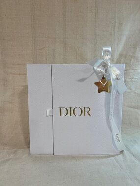 Dior White Box with Gold Logo and Star Charm